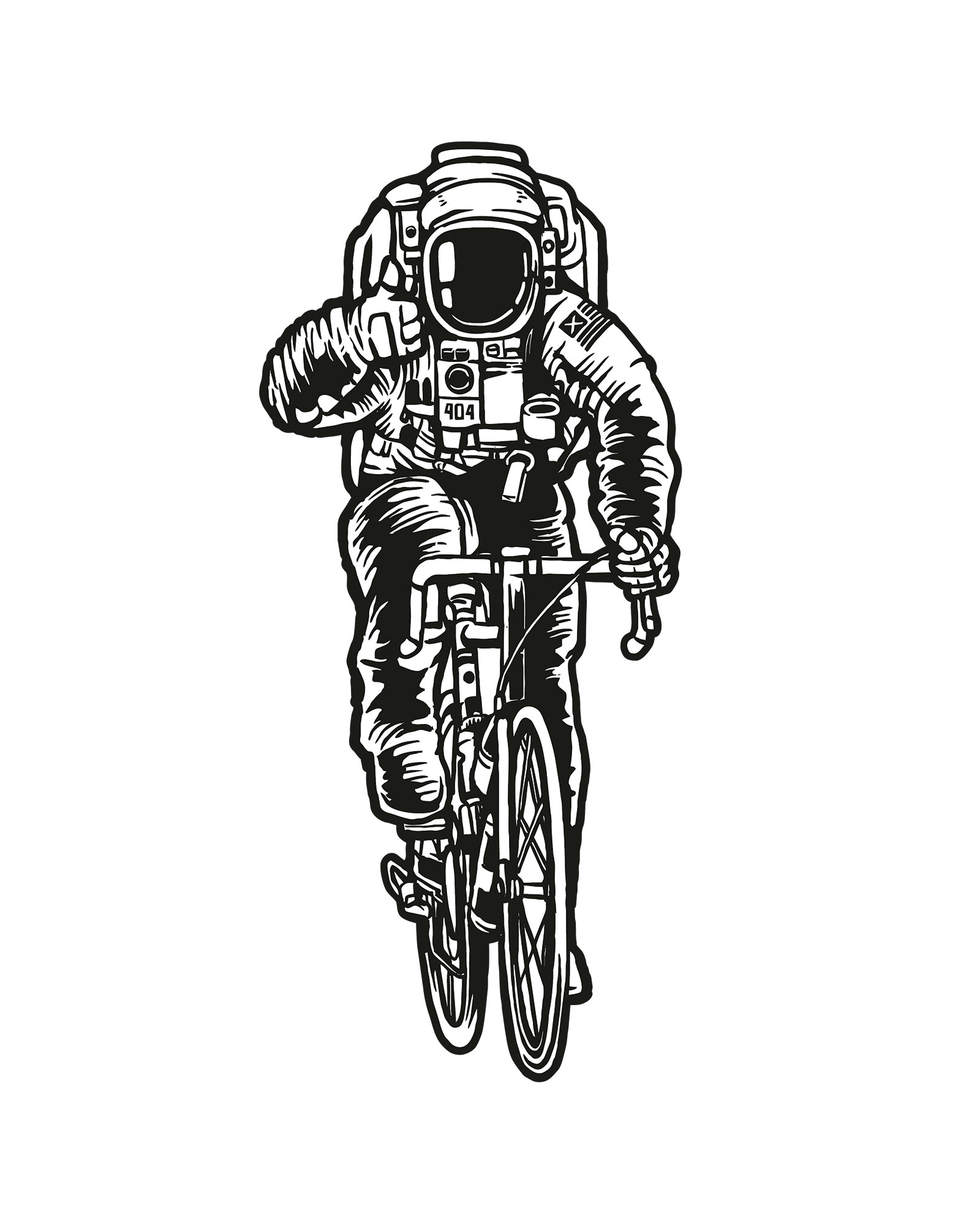 Boy T-shirt Astronaut Bicycle bydaccas