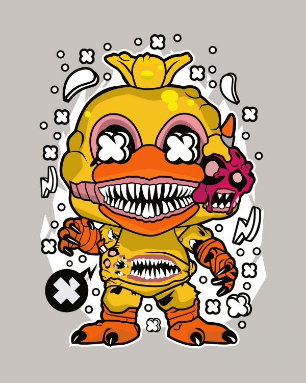 Twisted chica design grey