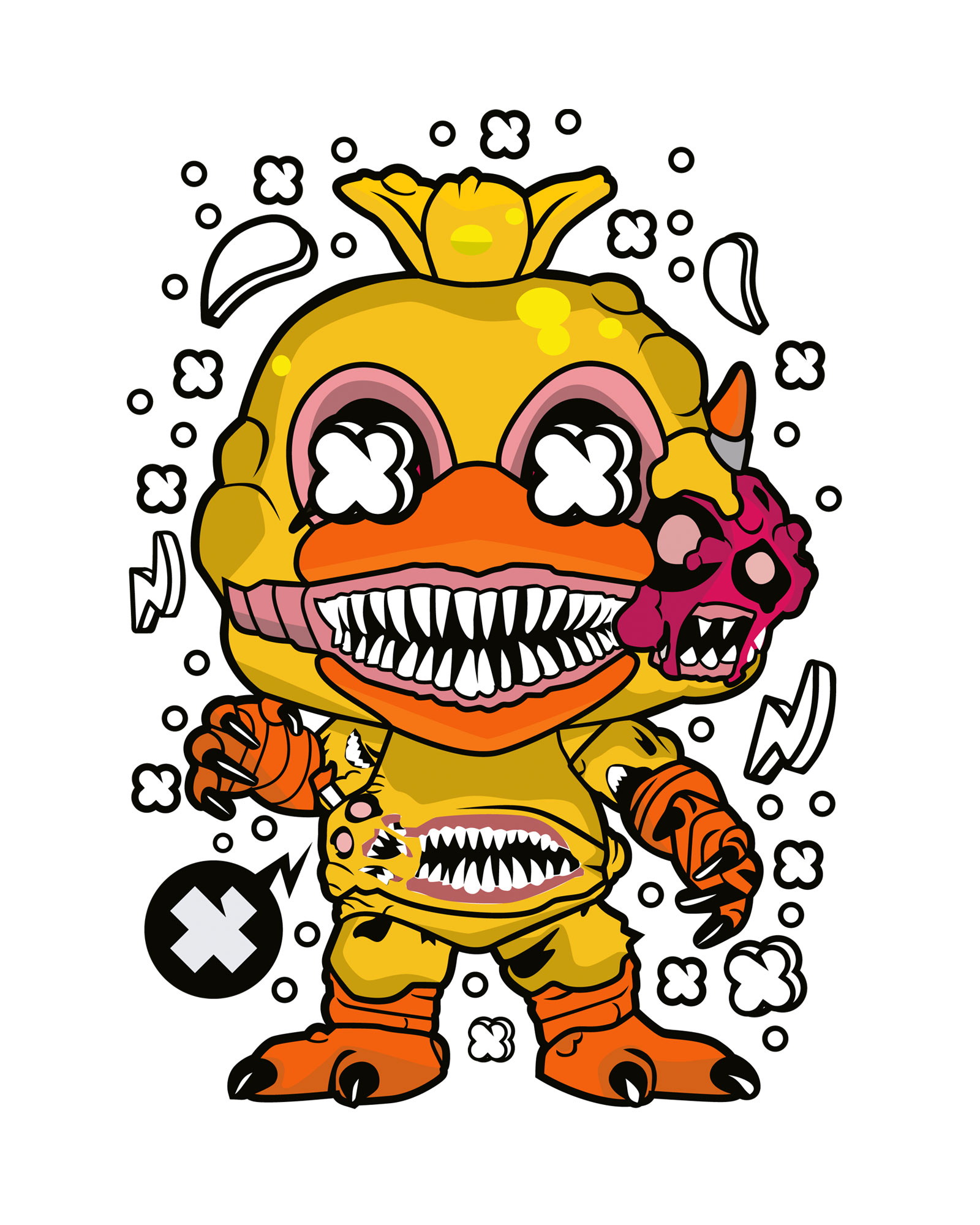 Twisted chica design white