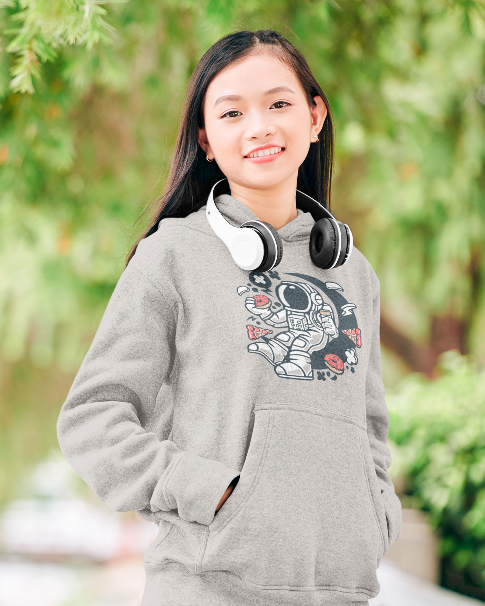 Astronaut coffee and donuts | Hoodie for girl