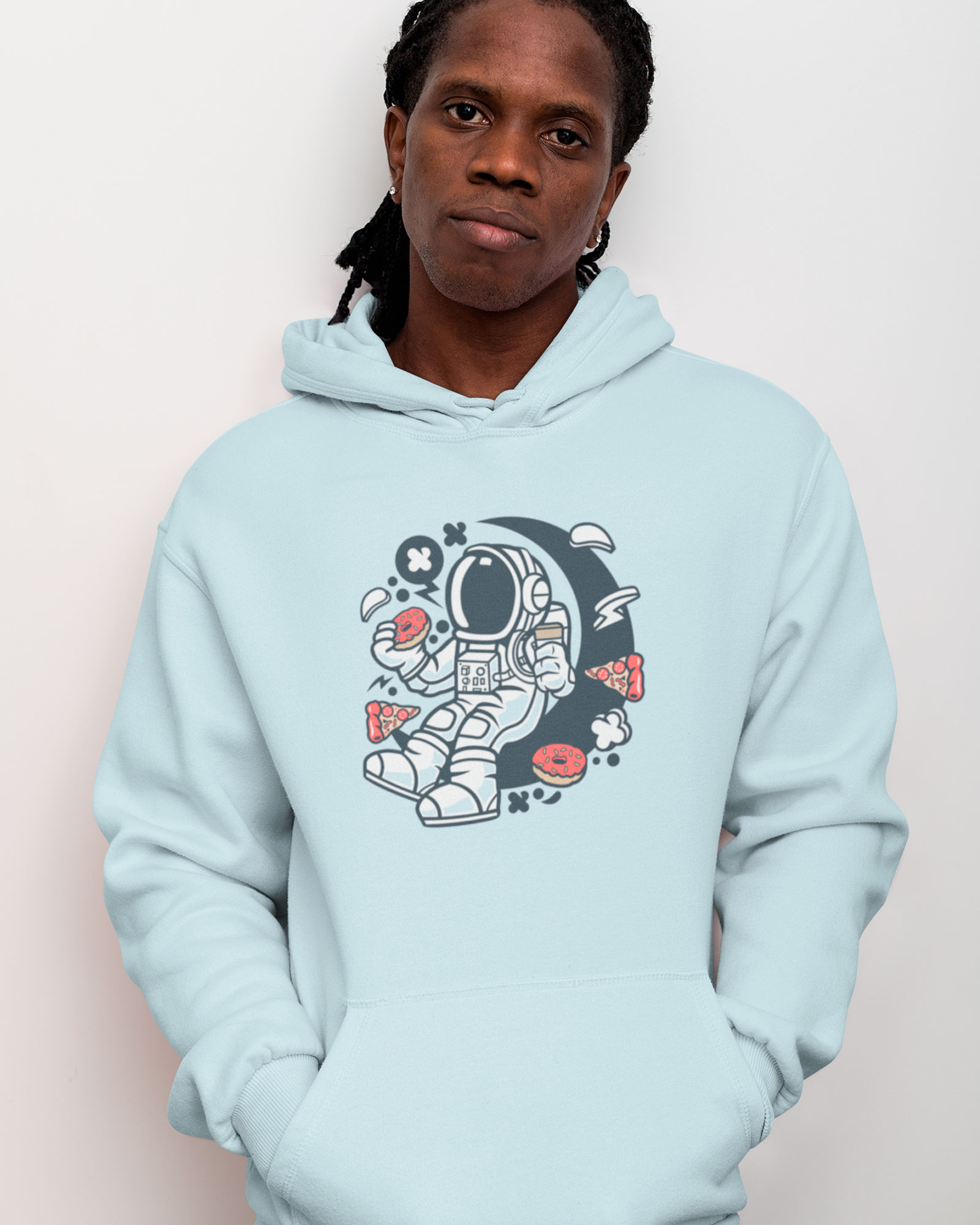 Astronaut coffee and donuts | Hoodie for man