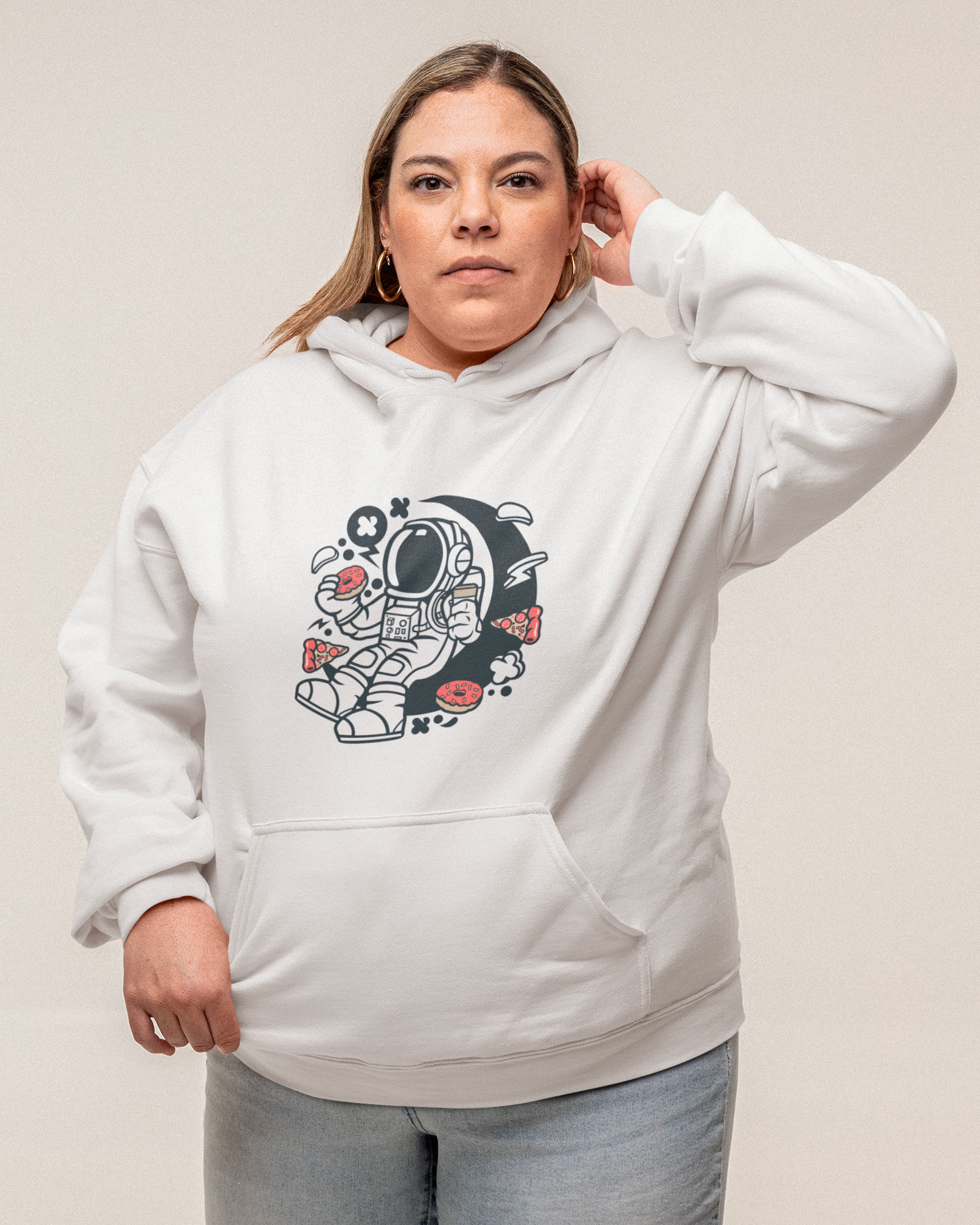 Astronaut coffee and donuts | Hoodie for woman