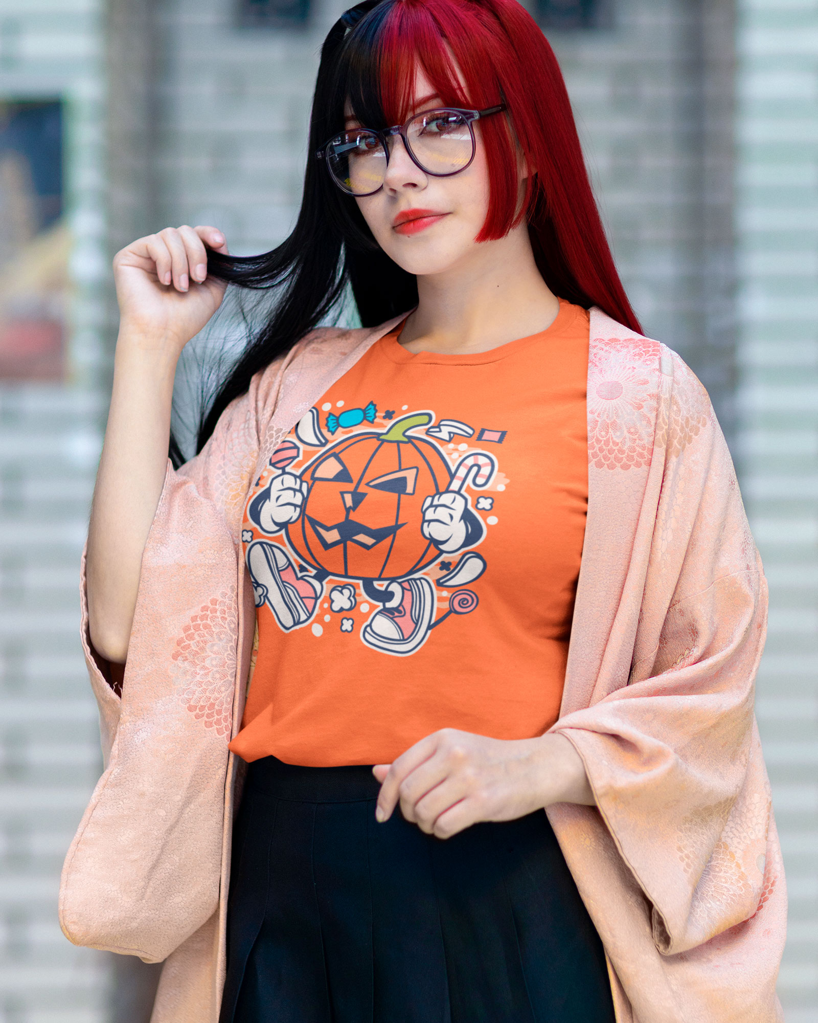 Pumpkin halloween T-shirt for woman
